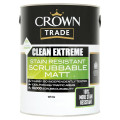 Image for Crown Trade Clean Extreme Stain Resistant Scrubbable Matt White 5L