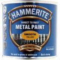 Image for Hammerite Direct To Rust Metal Paint Smooth Yellow 250ml