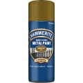 Image for Hammerite Direct To Rust Metal Paint Aerosol Smooth Gold 400ml