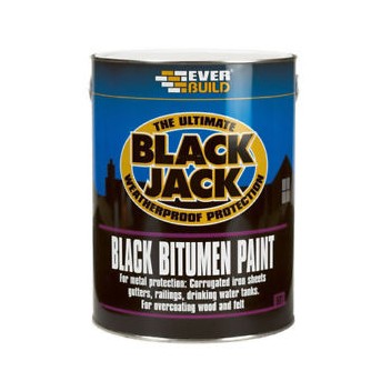 Image for Everbuild Black Jack Black Bitumen Paint 1L