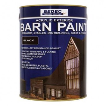 Image for Bedec Barn Paint Satin Black 5L