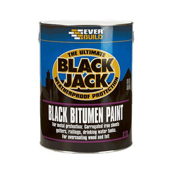 Image for Everbuild Black Jack Black Bitumen Paint 5L