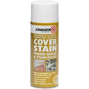 Image for Zinsser Cover Stain Primer-Sealer Aerosol White 400ml