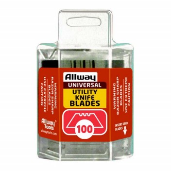 Image for Allway 3 Notch Utility Knife Blades, 100/dispenser, carded