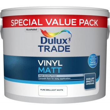Image for Dulux Trade Vinyl Matt Pure Brilliant White 7.5L