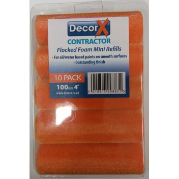 Image for Decor X Contractor Flocked Foam Mini Sleeve 4" 10-Pack