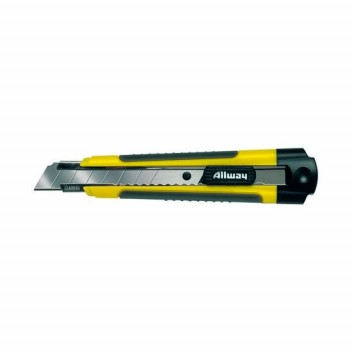 Image for Allway Auto-load, Soft Grip 18mm Snap Off Knife w/3 blades, carded