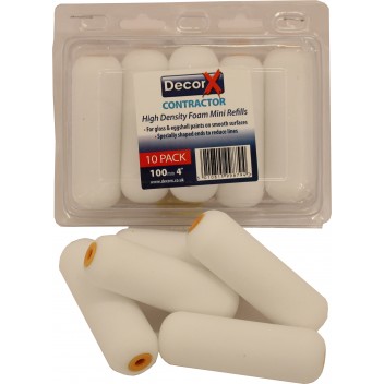 Image for Decor X Contractor High Density Foam Mini Sleeve 4" 10-Pack